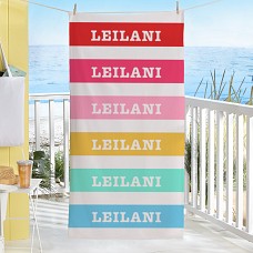 Rainbow Stripes Beach Towel