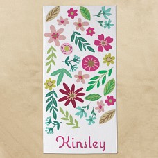 Colorful Flora Beach Towel